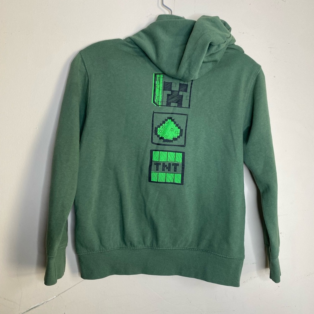 Minecraft Kids Green Zip-Up Hoodie - Picture 2 of 3